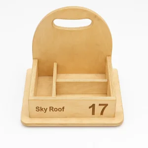 حامل مناج خشب + رقم ترابيزة