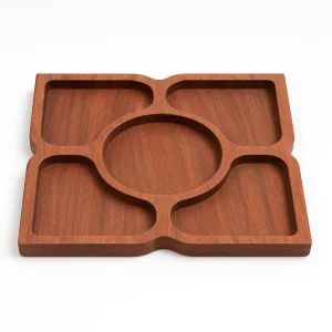 طبق تسالي خشب